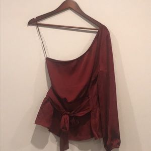 Rust-colored Casual Blouse